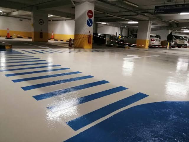 Industrial epoxy floor coating