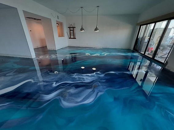 Interior epoxy floor coating